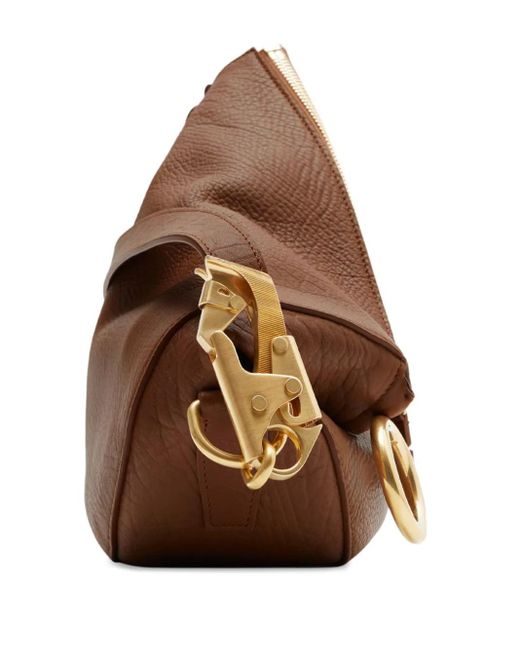 Burberry Brown Small Knight Leather Tote Bag
