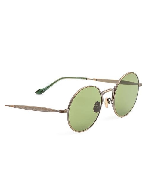 Matsuda Green Round-Frame Sunglasses