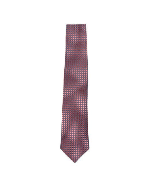 Kiton メンズ パープル ジオメトリックプリント ネクタイ