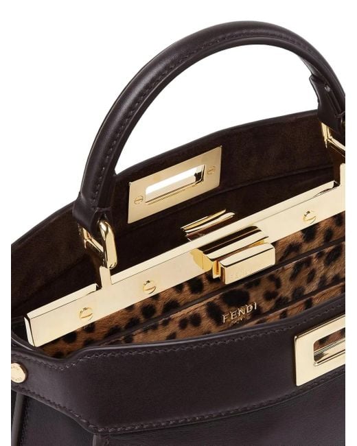 Bolso shopper Peekaboo I See U pequeño Fendi de color Blue