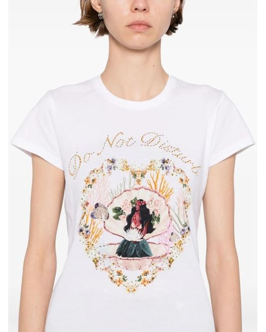 Camilla White Welcome To The Lotus T-Shirt