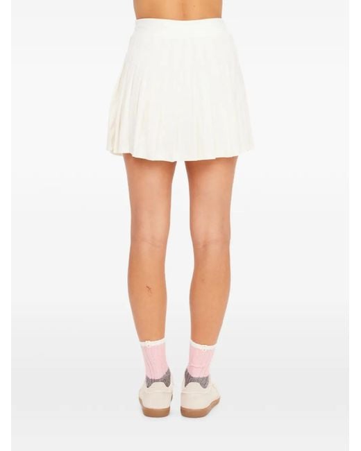 The Upside Natural Cadiz Pleated Mini Skirt