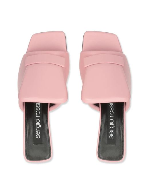 Sergio Rossi Pink Sr1 Leather Heeled Sandals