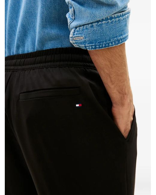 Tommy Hilfiger Black Drawstring-Fastening Shorts for men
