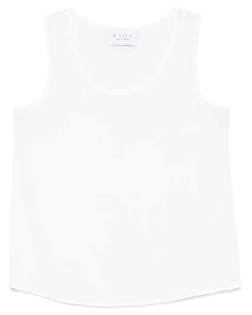 Kaos クレープ タンクトップ White