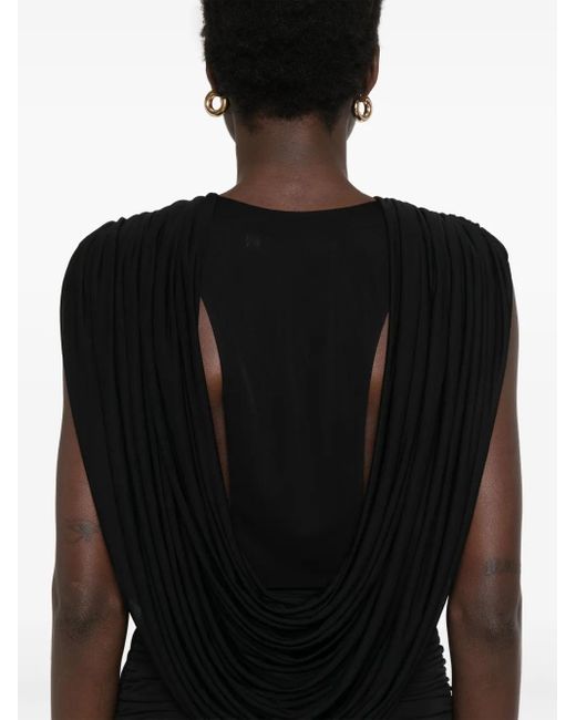 Robe Longue À Design Drapé Christopher Esber en coloris Black