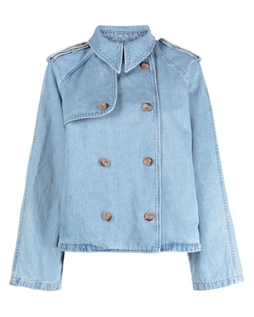 Polo Ralph Lauren Jeansjacke im TrenchcoatLook in Blau Lyst AT