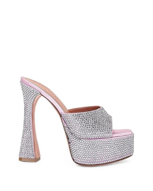 AMINA MUADDI White Dalida Heeled Sandals