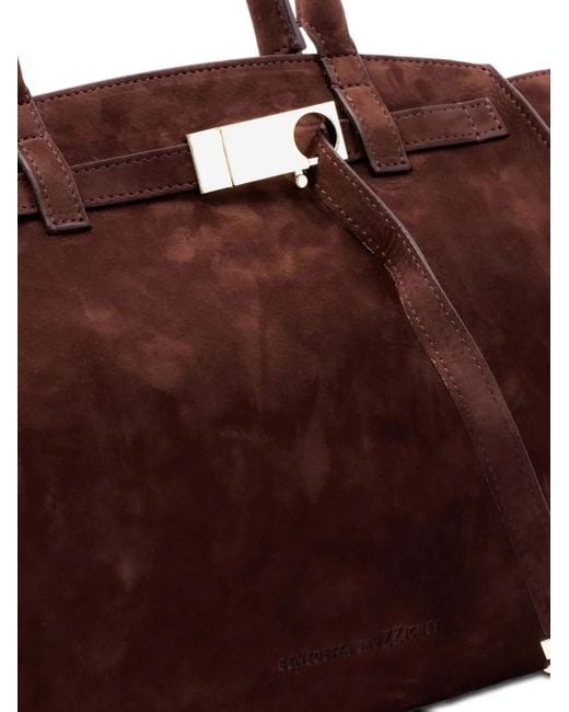 Benedetta Bruzziches Brown Mame Weekend Schultertasche aus Wildleder