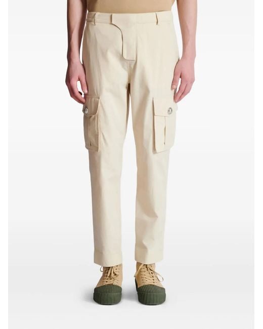Balmain Natural Cargo Trousers for men