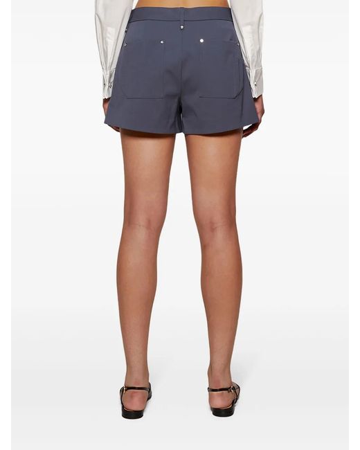 Dion Lee Blue Riveted Tailored Shorts