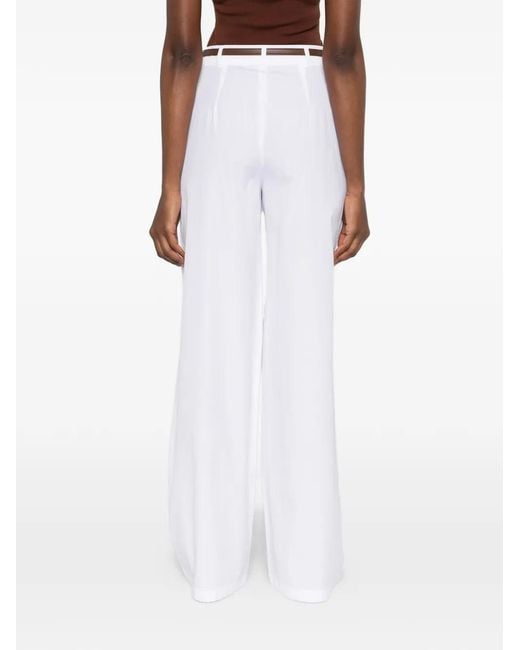 Max Mara White Belt Trousers