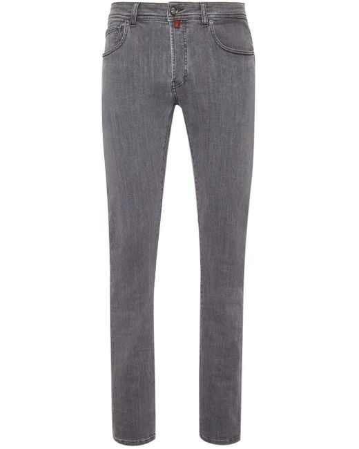Billionaire Gray Low-rise Slim-fit Jeans for men