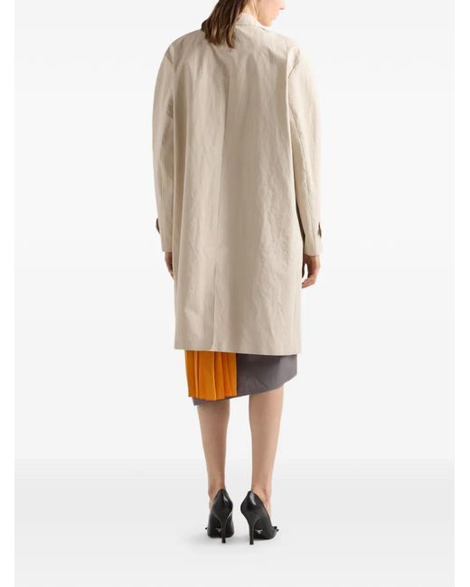 Prada White Single-Breasted Coat