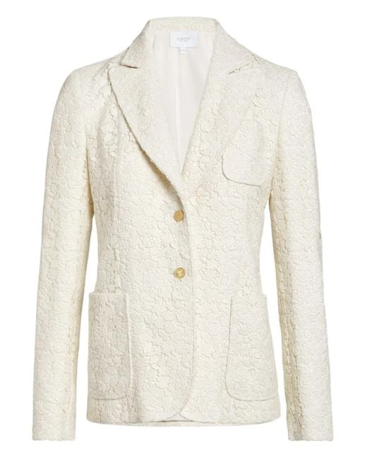 Blazer de macramé con motivo de margaritas Giambattista Valli de color White