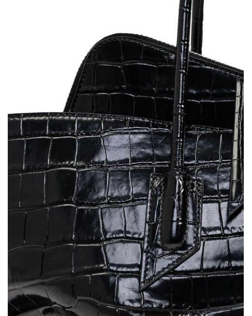 The Attico Black 'La Passeggiata Medium' Tote Bag