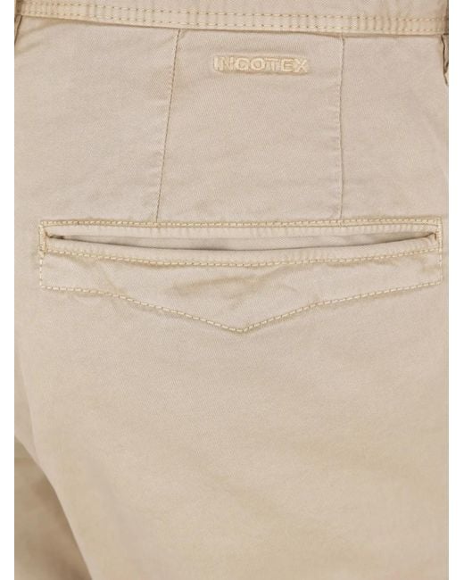 Incotex Natural Slim-Fit Cotton Trousers for men