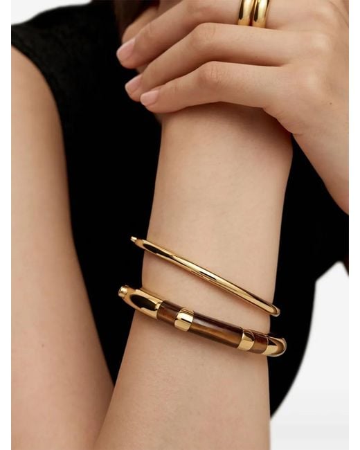 Monica Vinader Black Kate Young-Vermeil Bracelet