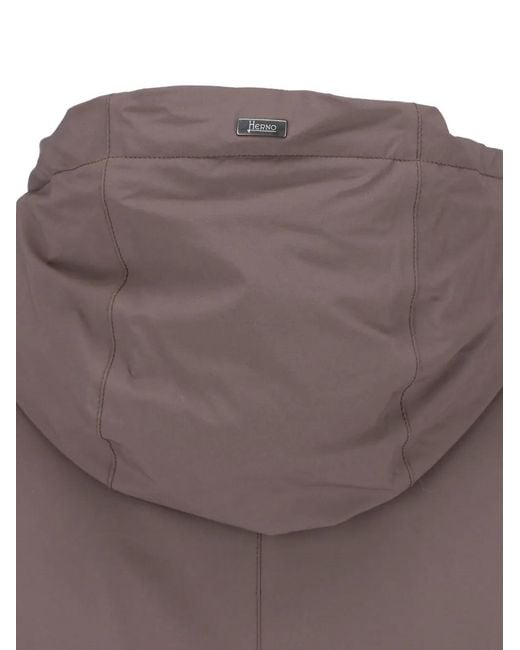 Plumífero Con Capucha Herno de hombre de color Brown