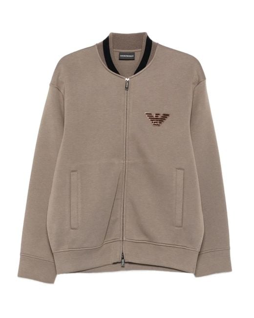 メンズ Emporio Armani ジップアップ ジャケット ブラウン | Lyst
