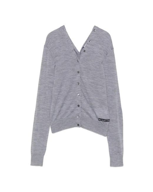 Alexander Wang Off-Shoulder Button-Down Vest in het Blue
