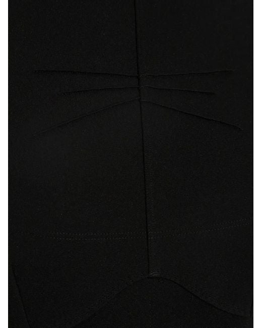 The Attico Black Sheer-Panelled Long-Sleeve Top