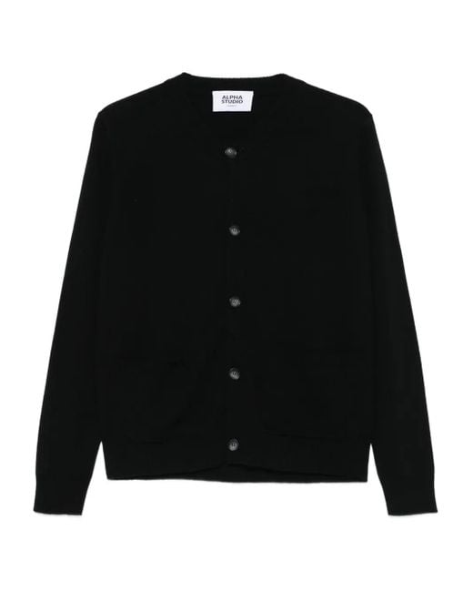 Alpha Studio Vest Met Knopen in het Black voor heren