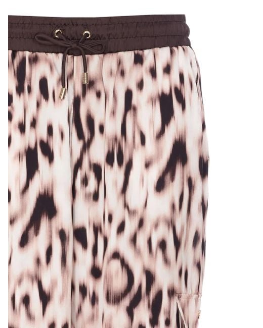 Liu Jo White Animal-Print Track Pants