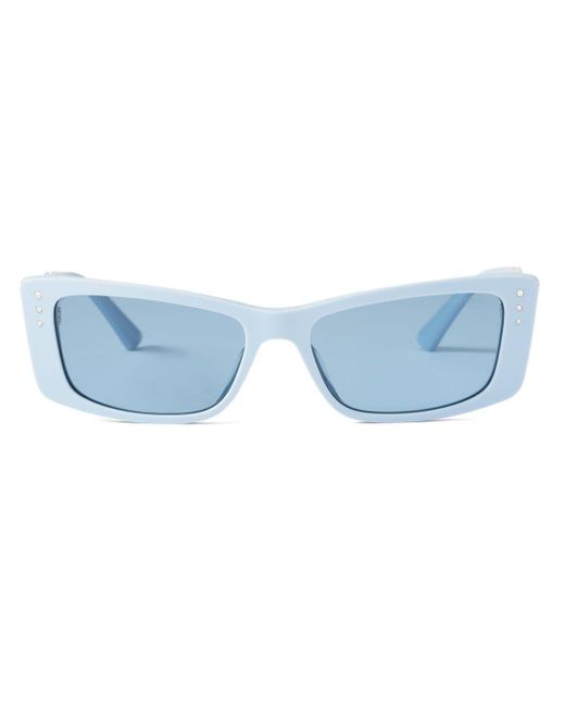 Jimmy Choo Blue Lexy Rectangle-frame Sunglasses
