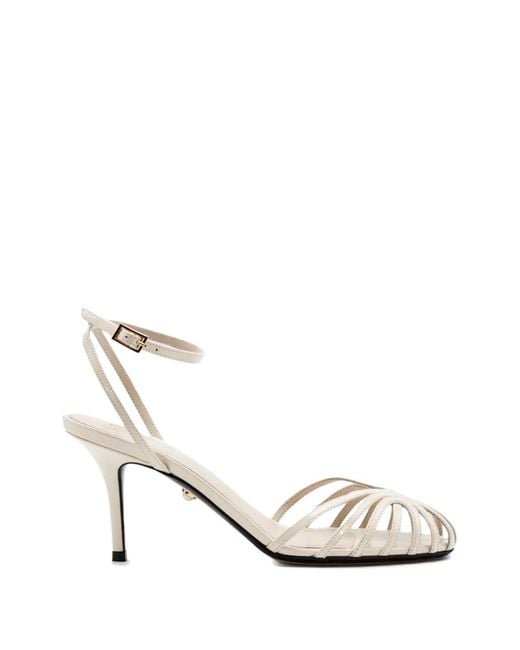 ALEVI White Roger Strappy Pumps