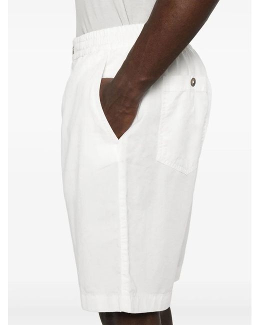 Altea White Elasticated-Waistband Shorts for men