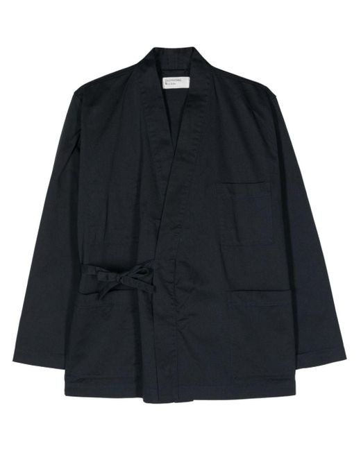 Universal Works Blue Kyoto Wraped Jacket for men