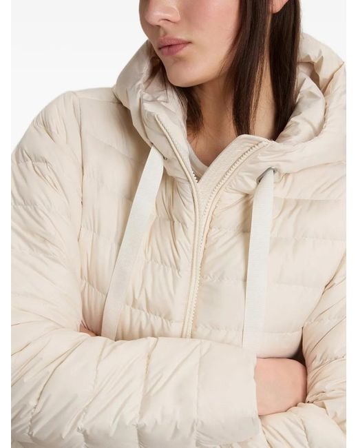 Woolrich Natural Hooded Quilted Jacket
