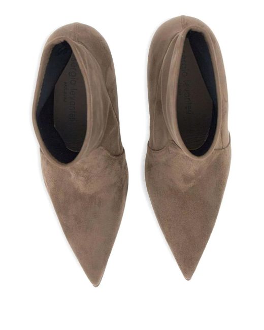 Sergio Levantesi Brown 10Mm Meets56 Pointed Ankle Boots