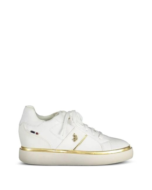U.S. POLO ASSN. White Baskets À Plaque Logo