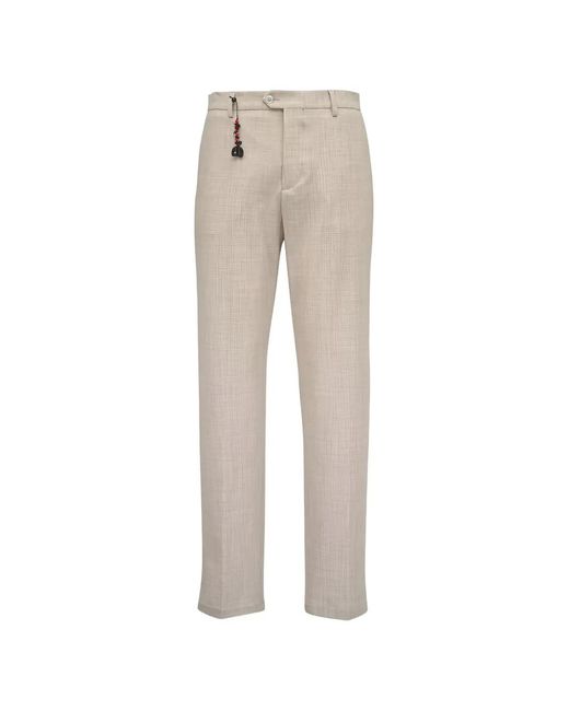 Marco Pescarolo Natural Wool-Crepe Trousers for men