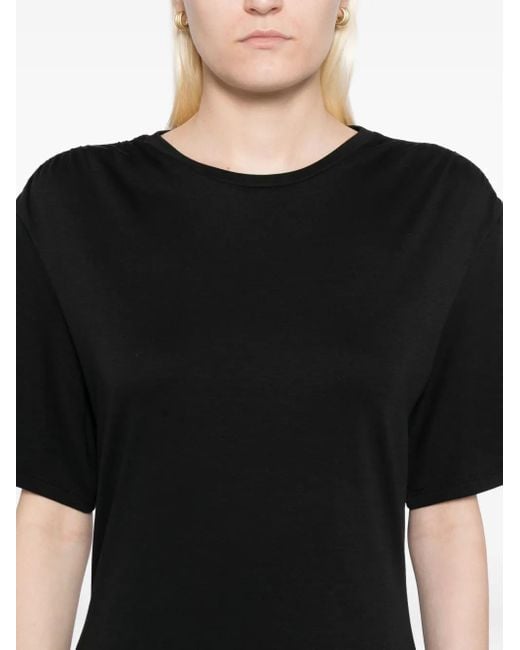 Vestido acampanado de manga corta Theory de color Black