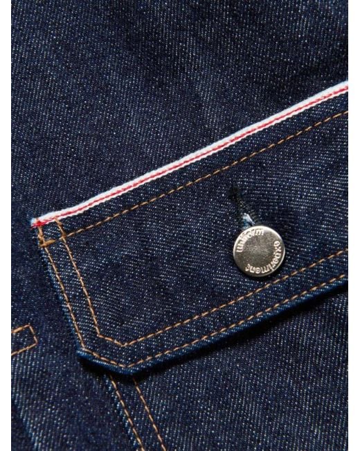 Sophnet Blue Button-Up Denim Jacket for men
