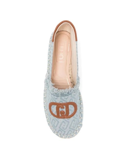 Liu Jo White Espadrilles À Motif Monogrammé