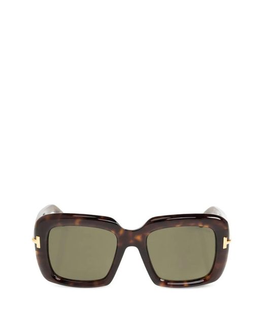 Tom Ford Green Tortoiseshell-Effect Sunglasses