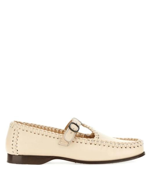Hereu Natural Buckle Detail Loafers
