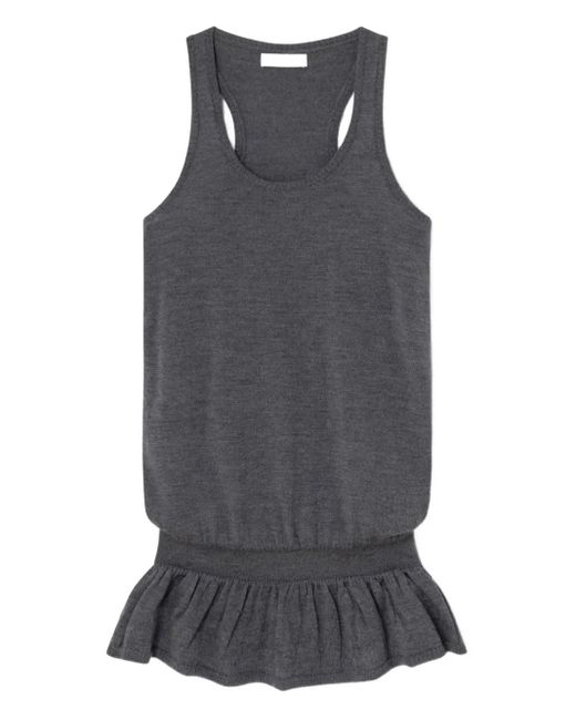 GIMAGUAS Gray Fille Ruffled Mini Dress