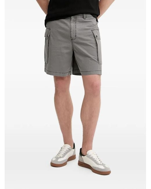 ARMANI EXCHANGE Gray Checked Cargo Shorts for men