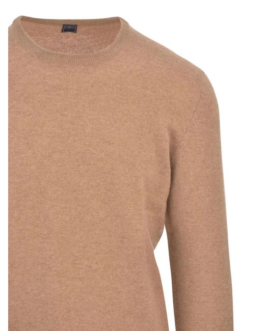 Pull En Cachemire Fedeli pour homme en coloris Brown