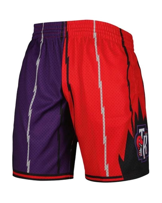 Mitchell & Ness Red Nba Toronto Raptors 1998 Swingman Shorts for men