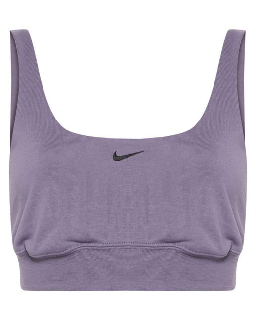 Nike Purple Chill Terry Cropped Top