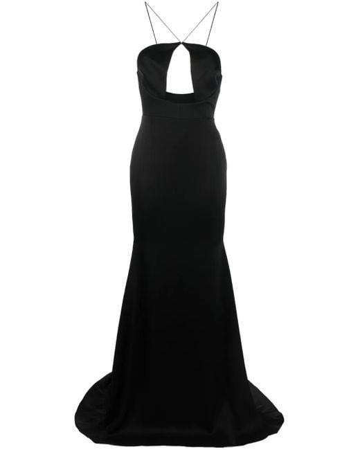 Alex Perry Black Cut-Out Maxi Dress