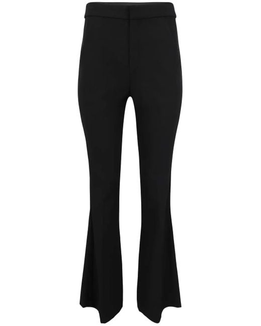 Vince Black Rise Pintuck Crop Flare Pant