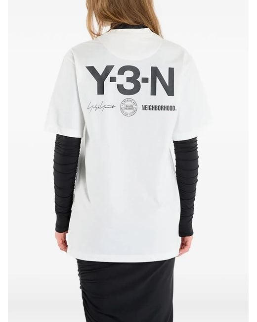 Y-3 White Nbdh Gfx Tee for men