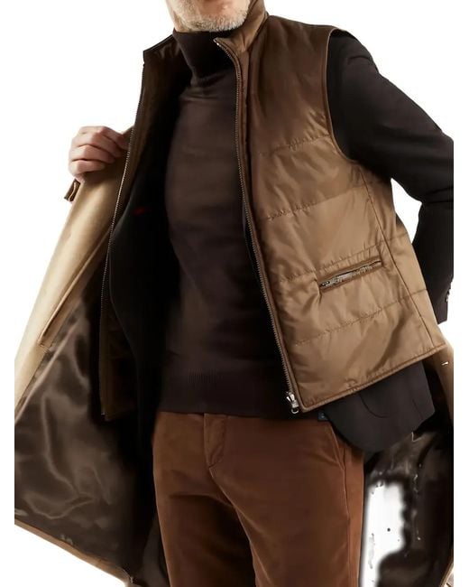Fay Natural Button-Fastening Coat for men